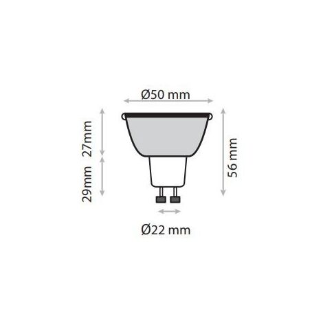 Ampoule LED GU10 7W 38° (Dimmable en option) Miidex Lighting®  blanc-neutre-4000k - non-dimmable