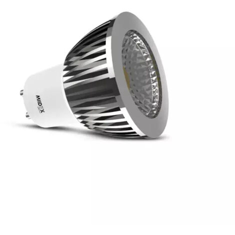 Ampoule LED GU10 6W COB Aluminium 75° (Dimmable en option) Miidex Lighting® blanc-froid-6000k - dimmable (1/2)