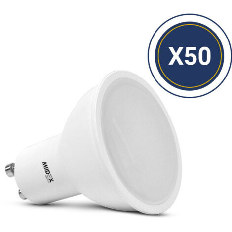 Ampoule LED GU10 - 5,4W - 3000K Blanc Chaud - 650lm - Pack de 50