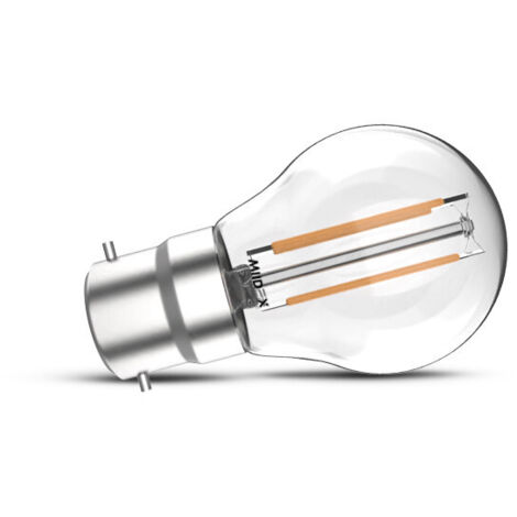 Ampoule LED B22 4W Bulb G45 Filament Miidex Lighting®  blanc-chaud-2700k - non-dimmable
