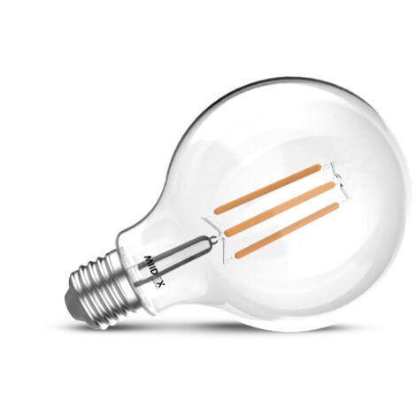Ampoule LED E27 Globe 8W COB Filament G95 Miidex Lighting® blanc-chaud-2700k - non-dimmable (1/2)