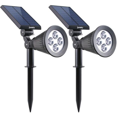 Lot de 2 spots solaire SPIKY W34 blanc chaud ou blanc froid Lumisky® blanc-froid-6000k