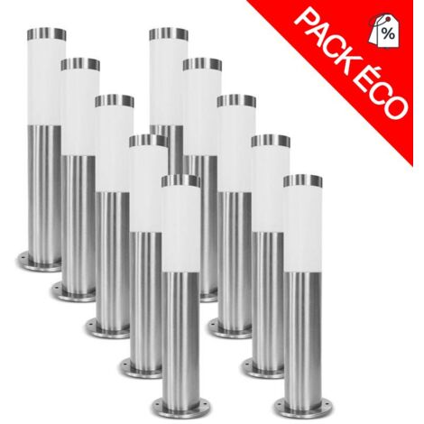 Pack de 10 Potelets E27 LILA inox 304 Miidex Lighting® (1/4)