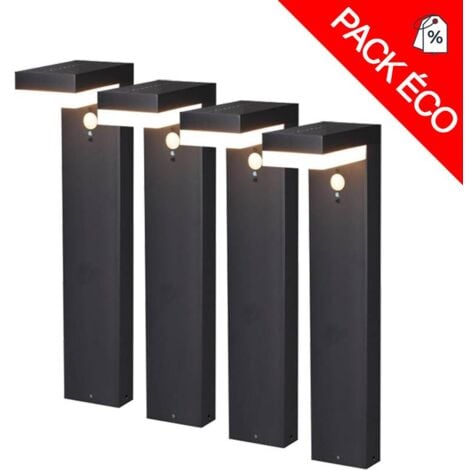 Pack de 4 bornes Solaires LED Vénus à détecteur Lumihome®