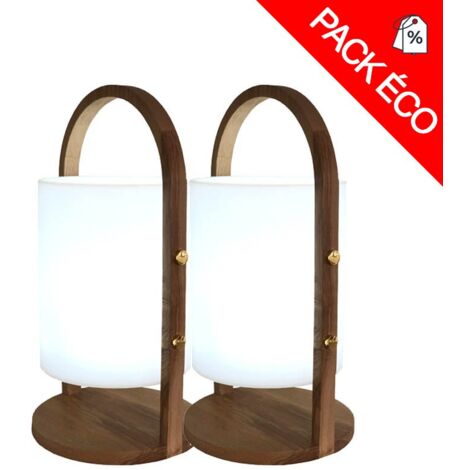 Lot de 2 baladeuses lumineuses rechargeables WOODY Lumisky® (1/4)