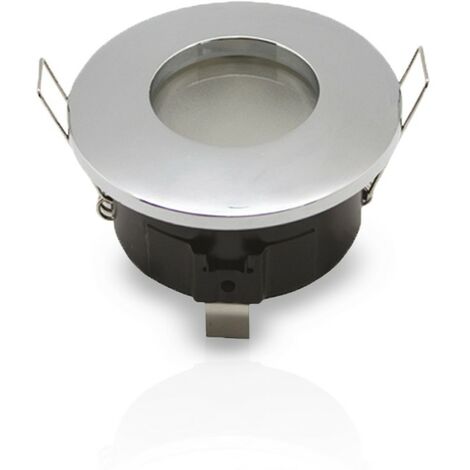 Support de spot BBC  Rond étanche IP65 Chrome Ø84mm Miidex Lighting®  Chromé