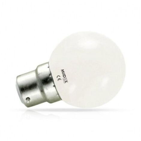 Vision-El – Ampoule LED B22 1W équivalent 9W G45 – Lumière blanche froide 6000K – Dépolie pour bonne visibilité – Efficace et durable