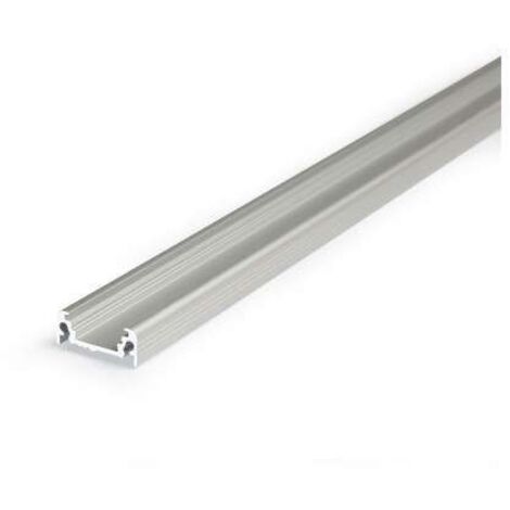 Profilé Plat Aluminium Anodisé 1m pour Ruban LED 14,4mm