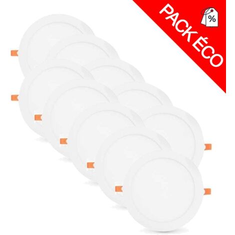 Pack de 10 downlights LED Extra Plat (panel LED) 12W Miidex Lighting® (1/4)