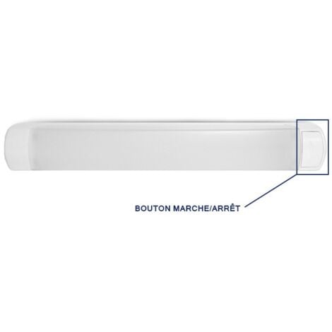 Réglette LED Salle de bain pour ampoule S19 COMPACTO (Interrupteur ON/OFF et prise en option) Miidex Lighting®  avec-interrupteur - sans-prise