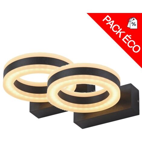 Lot de 2 appliques LED RING - 12W Miidex Lighting®