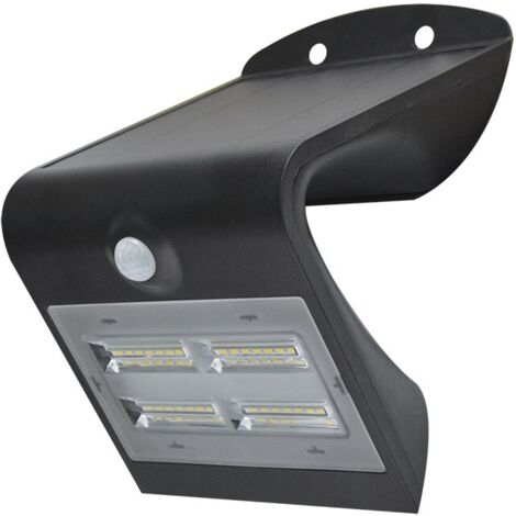 Applique solaire LED SUNNY VIGNE 4W – 500 lumens – Détecteur crépusculaire – Finition noir – IP65 – 35 000 heures de vie – Miidex Lighting