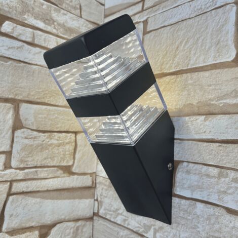 Applique Pyramide Inox 32 LED SMD 9W Lumihome®  blanc-neutre-4000k - anthracite