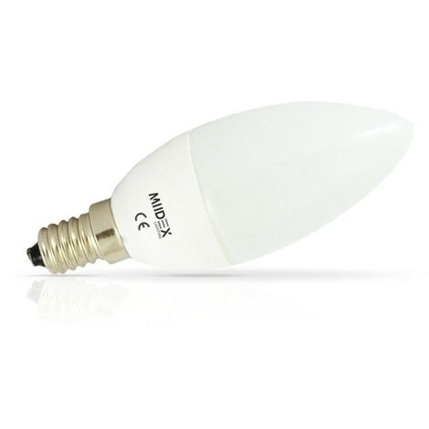 Ampoules LED E14 5W Flamme Miidex Lighting® blanc-neutre-4000k - non- dimmable