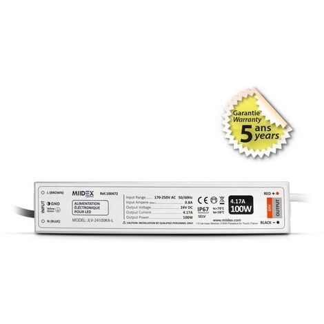 Transformateur LED 24 V CC dimmable 4,16A max. 100 watts