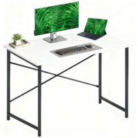 Schreibtisch Computertisch(1 × Schreibtisch), Mit 3 Ablagefächern,fester Tisch