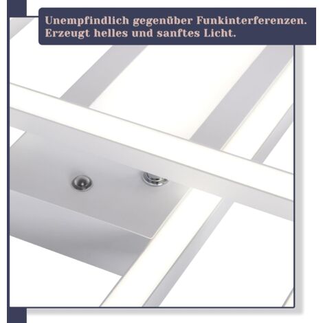 GBLY Plafonnier LED Dimmable - 50W Lampe de Plafond Blanc avec Télécommande, 3 Carré Moderne éclairage de Plafond Café LED Lustre, Lampe de Plafond Encastré Applique Muralepour Salle à Manger Salon