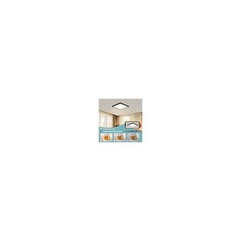 GBLY Plafonnier LED Plat - Lampe de chambre à coucher Noir Lampe de salle de bain 23CM Plafonnier chambre à coucher 18W Lampe de cuisine Angulaire Lampe de salle de bain Plafond IP44 Lampe de couloir 