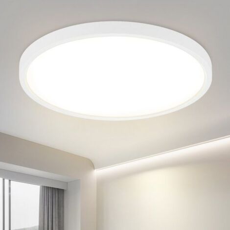 GBLY Plafonnier LED Chambre à coucher - Lampe de chambre à coucher plate Ø30CM Lampe de salle de bain ronde Lampe de cuisine blanche Lampe de couloir Plafond 21W Salle de bain IP44 Eclairage du plafon
