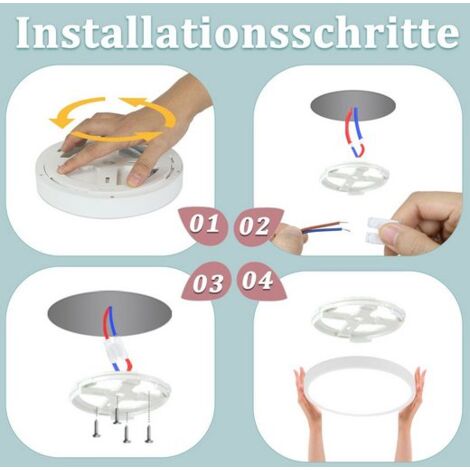 GBLY Plafonnier LED Chambre à coucher - Lampe de chambre à coucher plate Ø30CM Lampe de salle de bain ronde Lampe de cuisine blanche Lampe de couloir Plafond 21W Salle de bain IP44 Eclairage du plafon