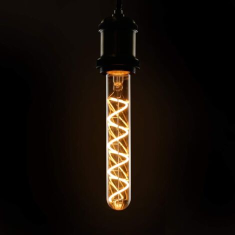 GBLY Ampoule LED Edison Tube E27 4W Ampoule Vintage en forme de tube 185mm Blanc Chaud Spirale Filament Antique Nostalgie & Rétro Eclairage pour maison Café Bar Fête
