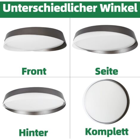 GBLY Plafonnier LED Plafonnier Salon - Lampe de Chambre à Coucher Dimmable Noir 36W Lampe de Salon avec Télécommande Éclairage de Plafond de Chambre Rond Moderne pour Cuisine Couloir Salle à Manger