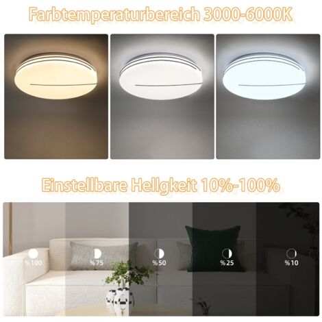 GBLY Plafonnier Plafonnier LED Salon - Lampe de Salon Ø40cm dimmable avec télécommande Lampe de Chambre 44W Ciel étoilé éclairage de Plafond de Chambre Moderne Rond pour Couloir de Cuisine