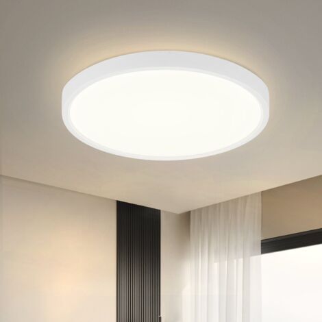 GBLY Plafonnier LED Cuisine - 15W Lampe de Chambre Lampe de Salle de Bain Plate 4000K Éclairage de  IP44 Lampe de Cuisine étanche Lampe de Couloir Ronde Diamètre 22cm pour Salle de Bain Couloir Salon