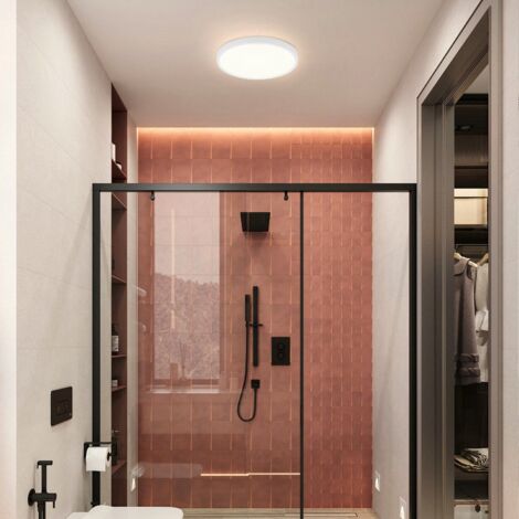 GBLY Plafonnier LED Cuisine - 15W Lampe de Chambre Lampe de Salle de Bain Plate 4000K Éclairage de  IP44 Lampe de Cuisine étanche Lampe de Couloir Ronde Diamètre 22cm pour Salle de Bain Couloir Salon