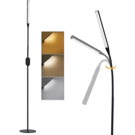 GBLY Lampadaire LED Lampe de Lecture - Lampadaire 178 cm Lampe de Bureau à intensité Variable Chambre à Coucher Noir Touche Moderne 9 W Lampadaire de Lecture avec minuterie et Fonction mémoire
