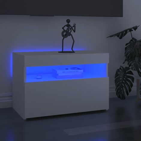 GBLY Meuble TV avec lumières LED blanc 60x35x40 cm (1/5)