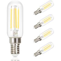 Ampoule Lot de 4 LED E14 lampe vintage - T25 blanc chaud filament ampoule Edison 2700K 4W blanc chaud ampoule rétro verre antique lampe à économie d'énergie pour maison hôtel bar café,GBLY