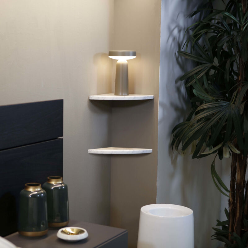 2 Mensole Angolari Marmo Made Italy - 22.9x22.9x2cm | Set Completo Con Kit Montaggio - Foto 7