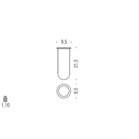 COLOMBO DESIGN Contenitore interno per porta scopino serie luna/melò vetro satinato codice prod: B01560-VAN