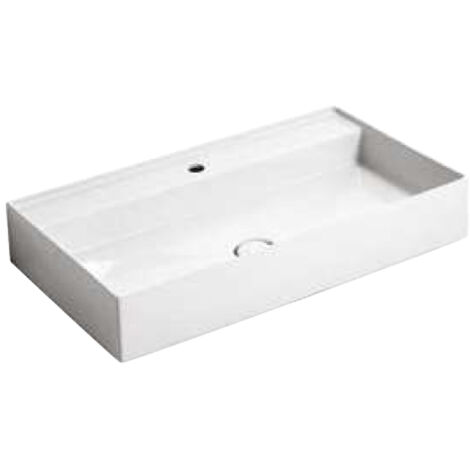 SCELTO DA DESIVERO Lavabo in ceramica sosp.a muro 80x45 senza troppopieno codice prod: DSV17861 (1/2)