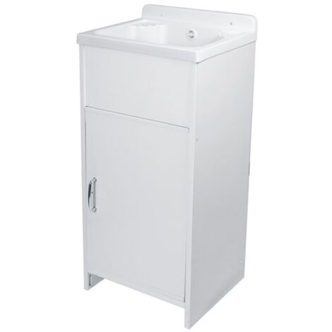 Mobile mini lavatoio salvaspazio in pvc bianco rocco 42x34xh82 cm negrari