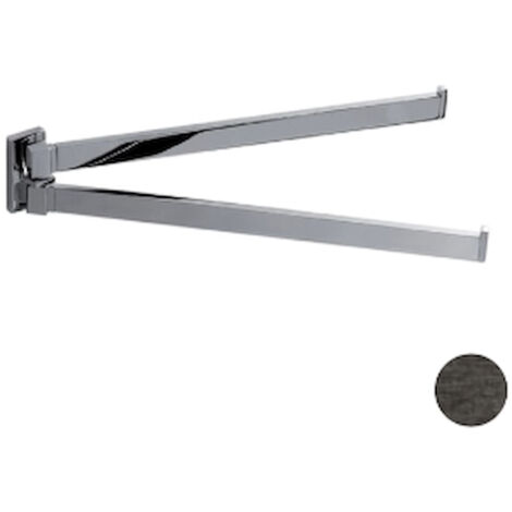 COLOMBO DESIGN Look b1612 porta salviette doppio a snodo 33,5 cm grafite mat codice prod: B16120GM