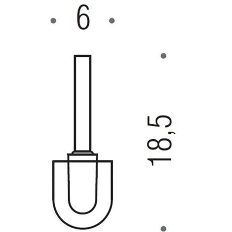 Colombo Design Melo' ricambio ciuffo in setola con prolunga, materiale plastico B01570