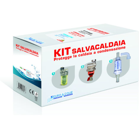 EUROACQUE Kit salvacaldaia: defangatore + dosatore polifosfati + neutralizzatore condensa codice prod: KITSALV1