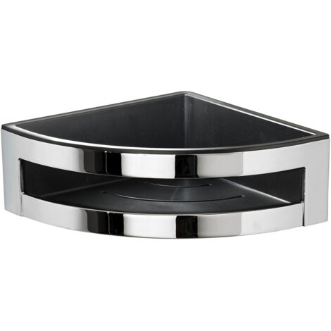 Gedy Artemis – Mensola Angolare In Vetro Satinato – 24x24 Cm – Bagno Moderno, Ripiano Trasparente, Facile Da Montare