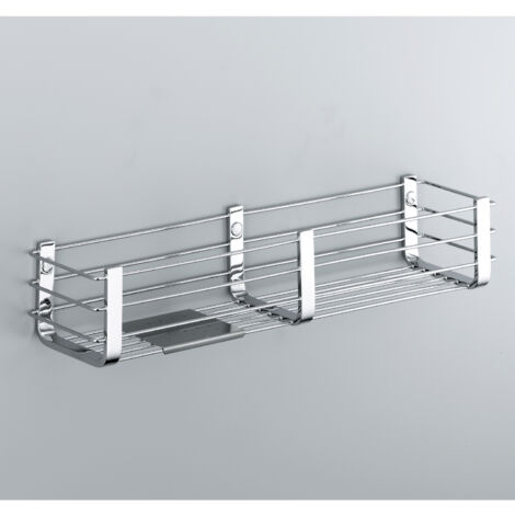 Colombo Design Porta oggetti da doccia e vasca con ripiano inox, finitura cromo B96330CR