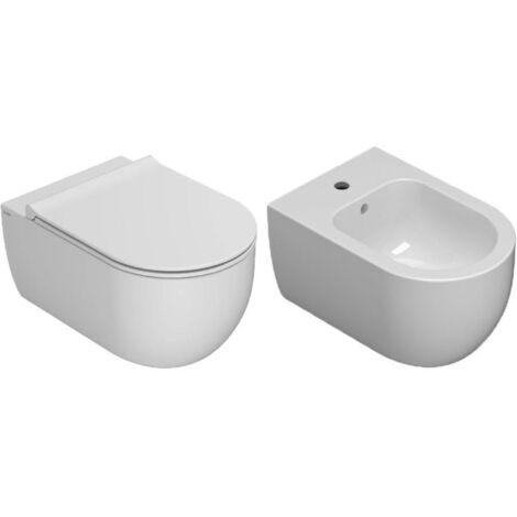 CERAMICA GLOBO Serie Mode set sospesi wc+bidet+sedile chiusura rallentata codice prod: MES02BI ME020BI MES09BI