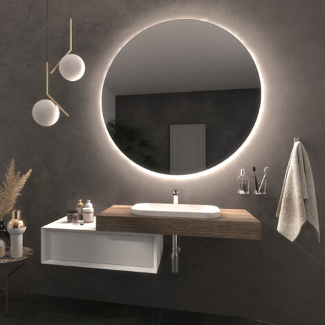 KOH-I-NOOR Specchio Capraia 3000 k luce calda gialla Ø 90 codice prod: T012/CA
