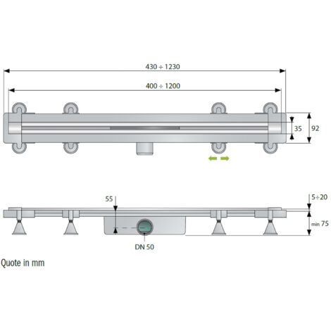Griglia In Acciaio INOX, Dimensioni: 60,5 X 44,5 Cm Distanza Tra Le