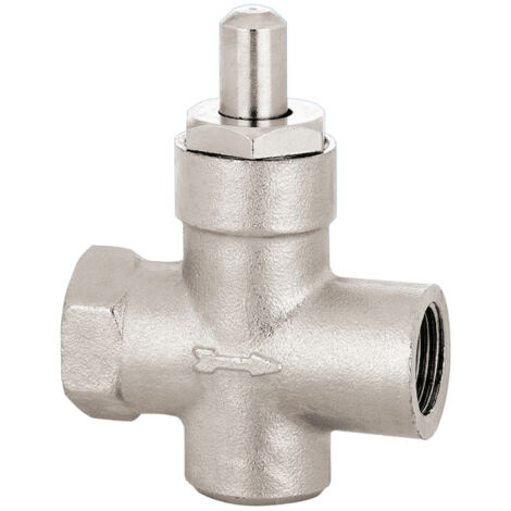 SCELTO DA DESIVERO Rubinetto portamanometro nichelato a pulsante x manometri a membr.pn4 3/8" mf codice prod: DSV17498 (1/2)