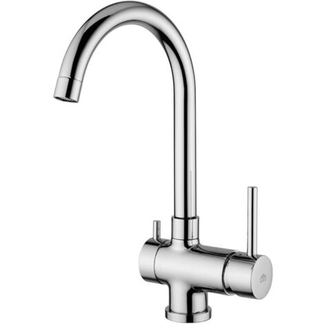 Miscelatore lavello monocomando con canna orientabile Paffoni serie Stick SK190CR  Cromato - Ottone