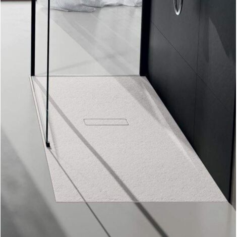 Plateau De Douche Mince Novellini Custom Touch 120x100 Cm Beige Effet Pierre - Fabriqué En Italie