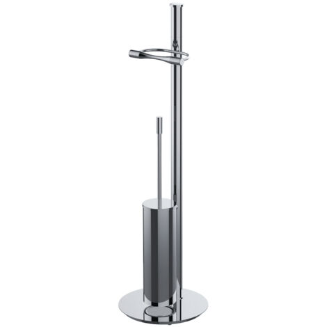 COLOMBO DESIGN Isole 2 piantana con porta rotolo e porta scopino cromato codice prod: B9407NCR