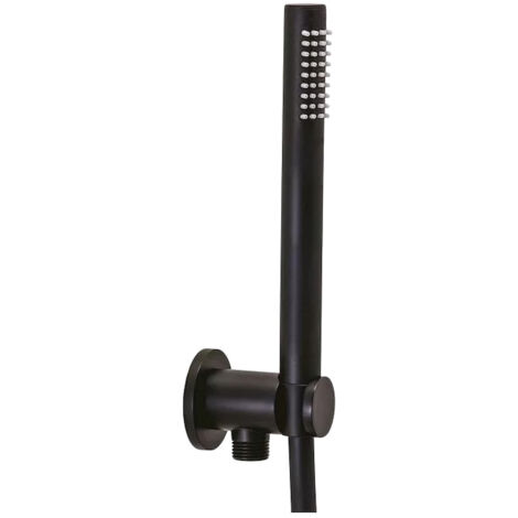 Set presa acqua con supporto e doccia in metallo nero opaco Paffoni ZDUP094NO  Nero opaco