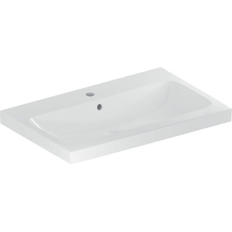 Geberit iCon Light lavabo, 75 cm x 48 cm, avec trou pour